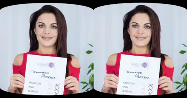 Sexy Dominika beim VR-Casting