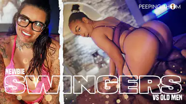 Interracial Swinger mit dreckigen alten Männern
