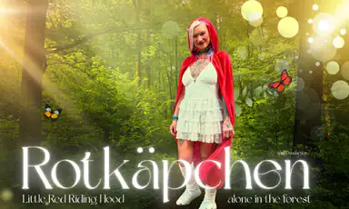Rotkäppchen allein im Wald