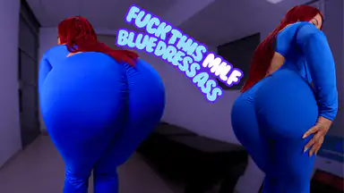 Fick diesen Milf-Arsch im blauen Kleid