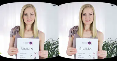 Die blonde Sicilia im Casting