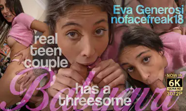 Real Teen Couple Has a Threesome