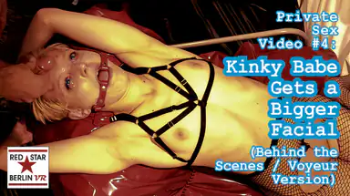 Privates Sexvideo 4 Versautes Girl bekommt ein größeres Facial hinter den Kulissen Voyeur-Version