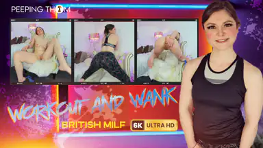 Workout and Wank British Milf
