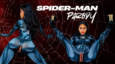 Asiatische Spider-Woman-Parodie