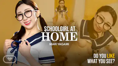 Schoolgirl at Home