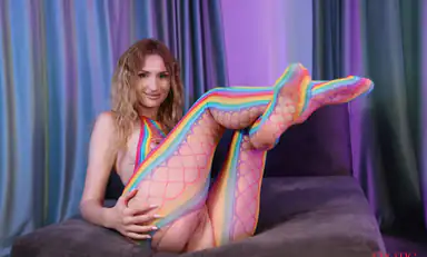 Bamby Doll in Sexy Fishnets