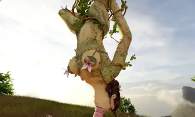 VReal 18K Poison Ivy Drehender Blowjob während sie an einem Baum hängt Arkham Knight Parodie