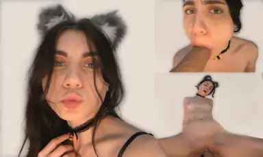 Teen im Cat-Cosplay fickt riesigen Schwanz-Dildo – Katrina Dragonfly