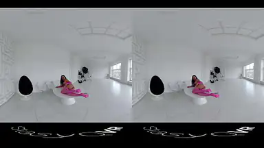 Stasyqvr 180 VR Porno-Video: Freche Netzstrümpfe mit Silyq