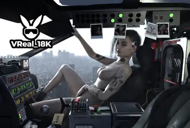 Vreal 18k Judy Alvarez Masturbiert Im DeLorean Parodie-Crossover Cyberpunk und Zurück in die Zukunft