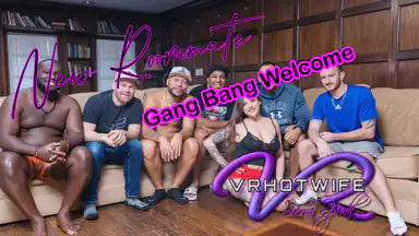 Ein Gangbang-Willkommen von ihren neuen Mitbewohnern