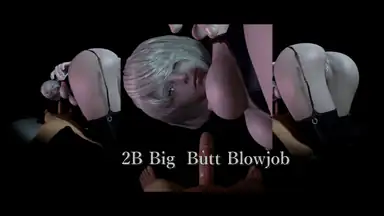 2B Großer Arsch Blowjob XXX Parodie